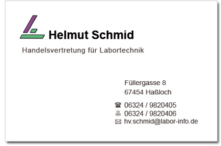 Handelsvertretung für Labortechnik - Helmut Schmid